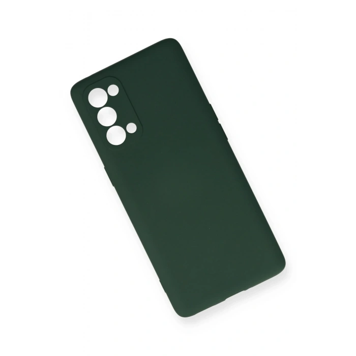 Newface Oppo Reno 5 Pro Kılıf Nano içi Kadife Silikon - Koyu Yeşil