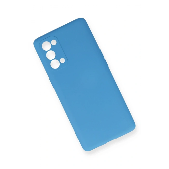 Newface Oppo Reno 5 Pro Kılıf Nano içi Kadife Silikon - Mavi