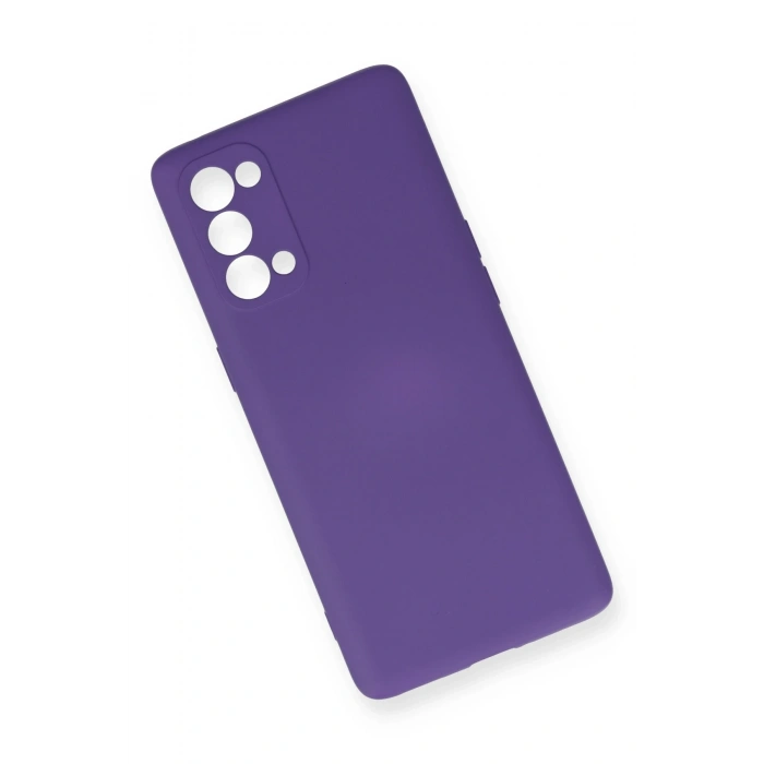 Newface Oppo Reno 5 Pro Kılıf Nano içi Kadife Silikon - Mor