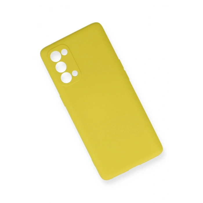 Newface Oppo Reno 5 Pro Kılıf Nano içi Kadife Silikon - Sarı
