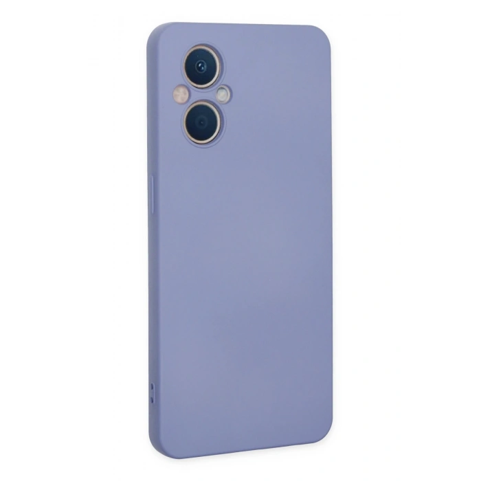 Newface Oppo Reno 7 Lite Kılıf Nano içi Kadife Silikon - Lila