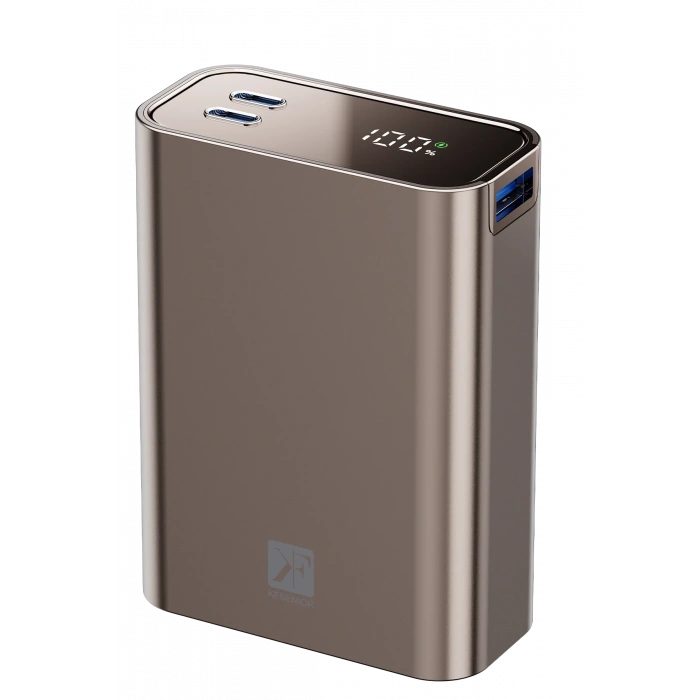 Newface PW501 20.000 mAh Dijital Göstergeli 2 Adet 45W Type-C ve 22.5W USB Çıkışlı Şarj PD Hızlı Şarj Powerbank - Titanyum