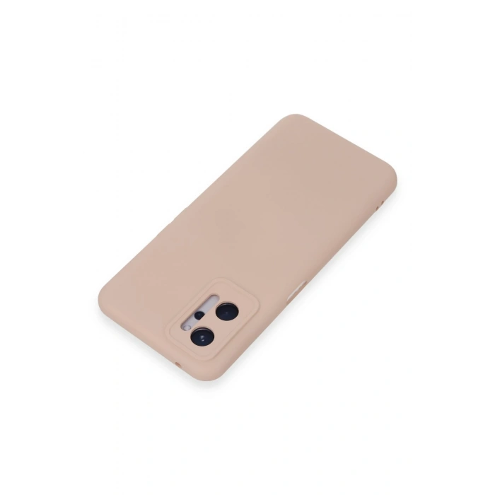 Newface Realme 9i 4G Kılıf Nano içi Kadife Silikon - Pudra