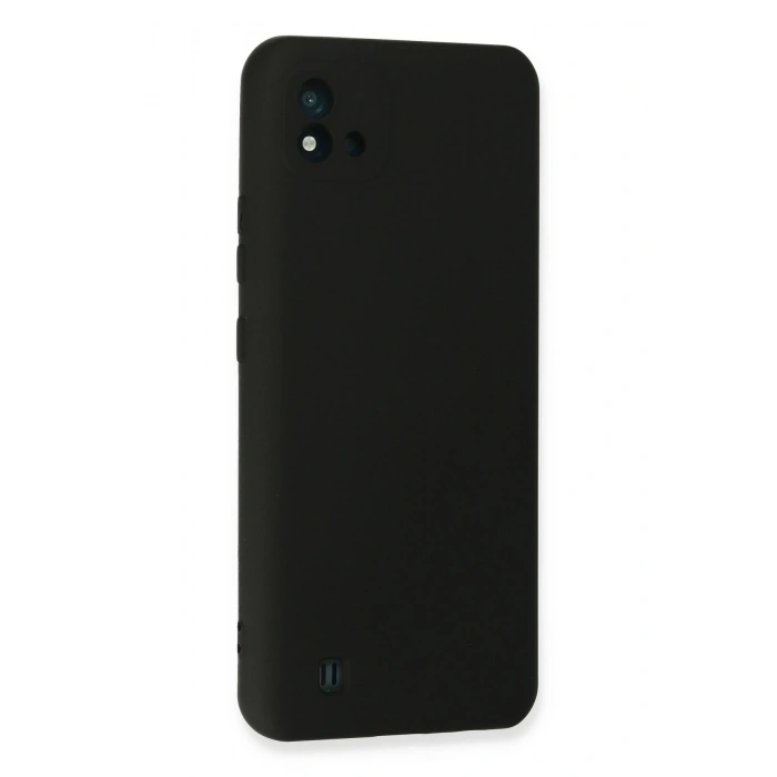Newface Realme C11 2021 Kılıf Nano içi Kadife Silikon - Siyah