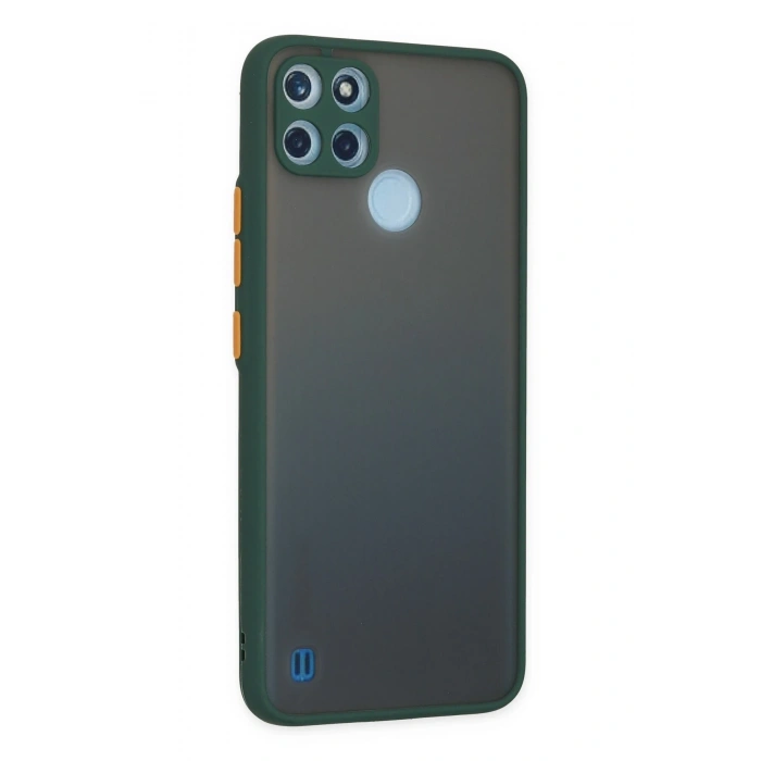 Newface Realme C21Y Kılıf Montreal Silikon Kapak - Yeşil