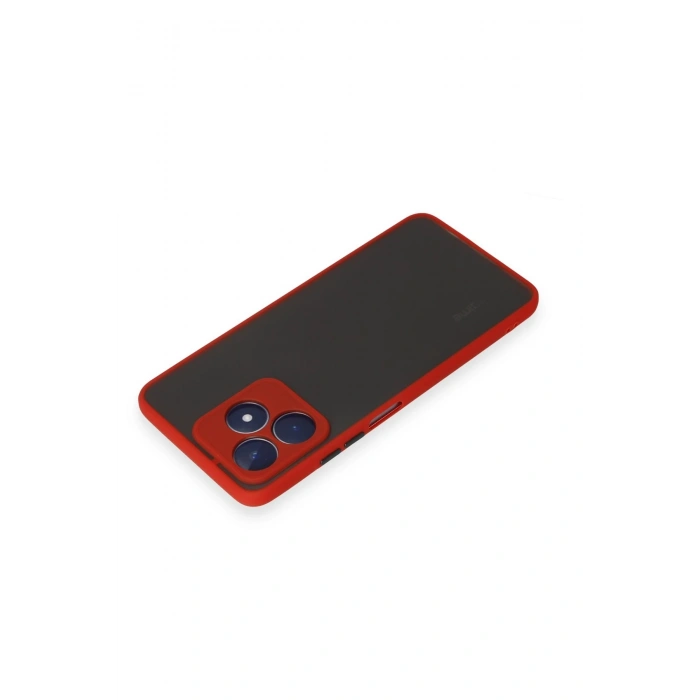 Newface Realme C53 Kılıf Montreal Silikon Kapak - Kırmızı