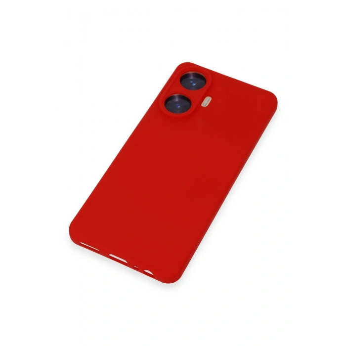Newface Realme C55 Kılıf Nano içi Kadife Silikon - Kırmızı