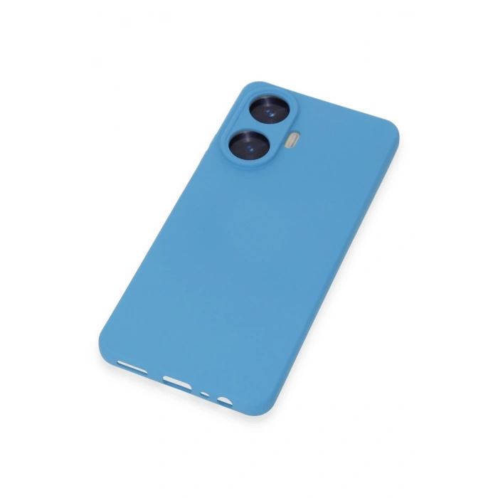 Newface Realme C55 Kılıf Nano içi Kadife Silikon - Mavi