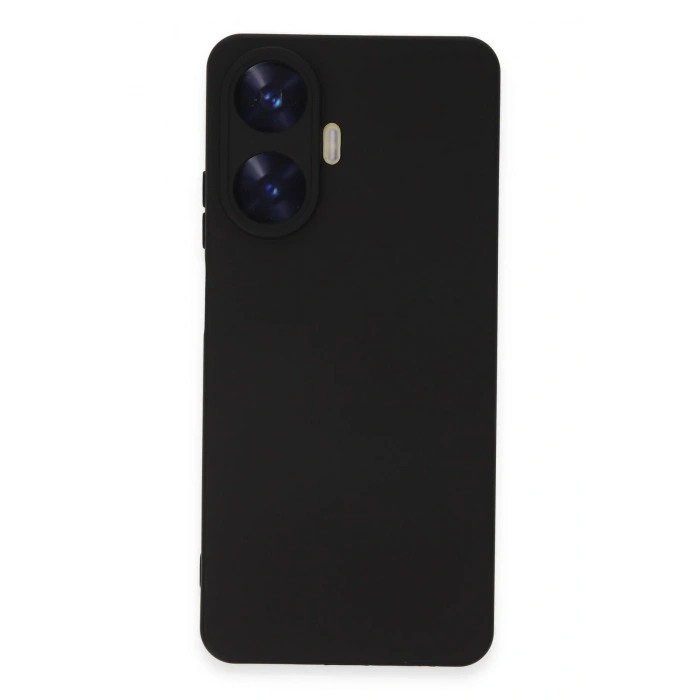 Newface Realme C55 Kılıf Nano içi Kadife Silikon - Siyah