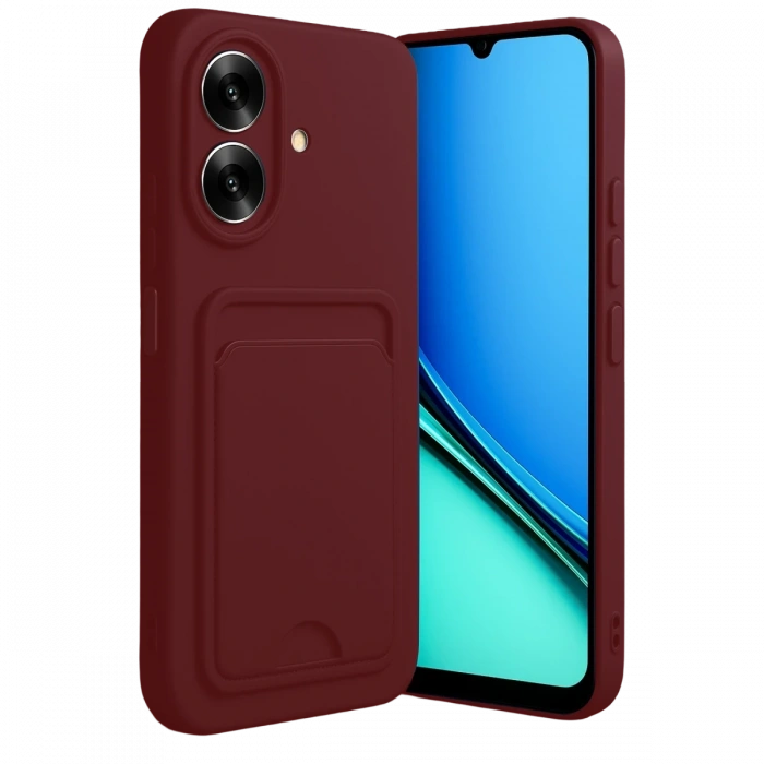 Newface Realme Note 60 Kelvin Kartvizitli Silikon - Bordo
