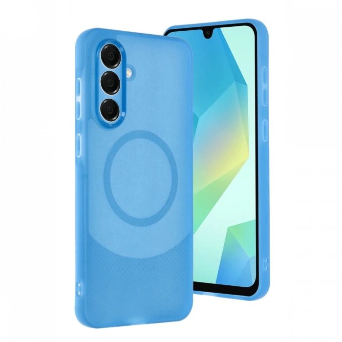 Newface Samsung A16 5G Kılıf Maya Karbon Kapak - Mavi