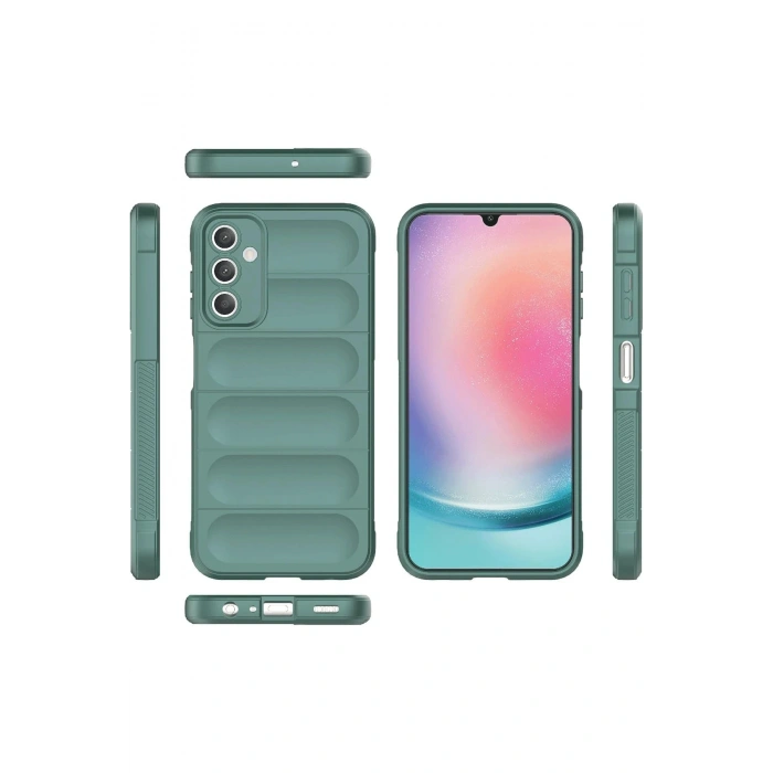 Newface Samsung A36 Kılıf Optimum Silikon - Koyu Yeşil