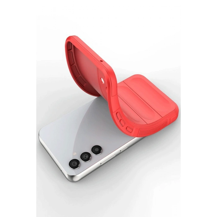 Newface Samsung A56 Kılıf Optimum Silikon - Kırmızı