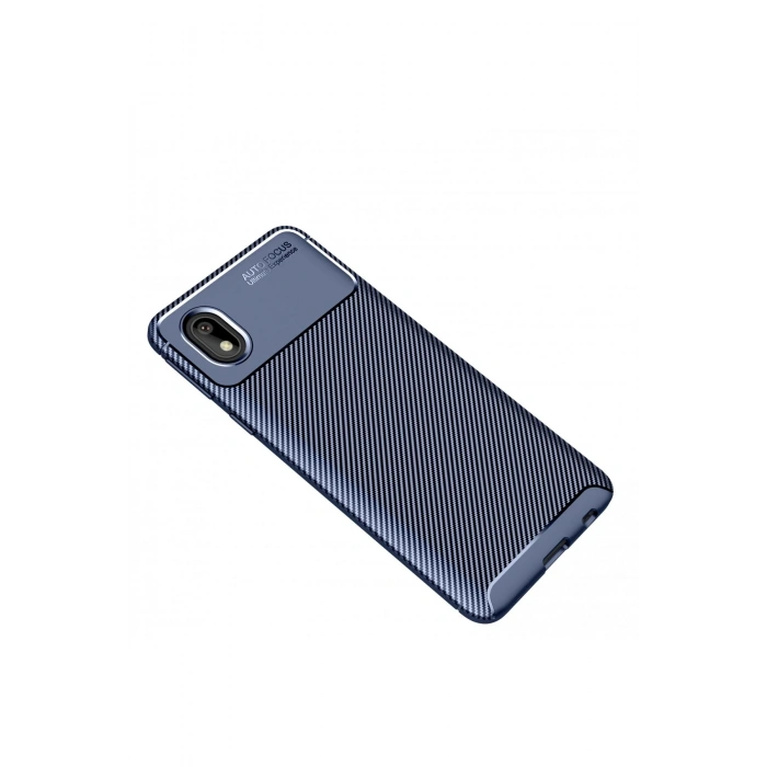Newface Samsung Galaxy A01 Core Kılıf Auto Focus Karbon Kapak - Lacivert