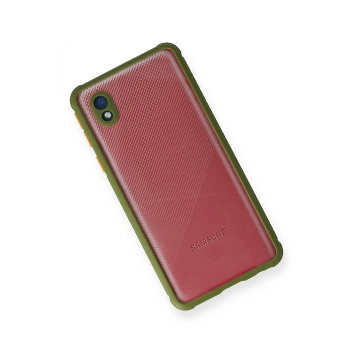 Newface Samsung Galaxy A01 Core Kılıf Miami Şeffaf Silikon - Yeşil