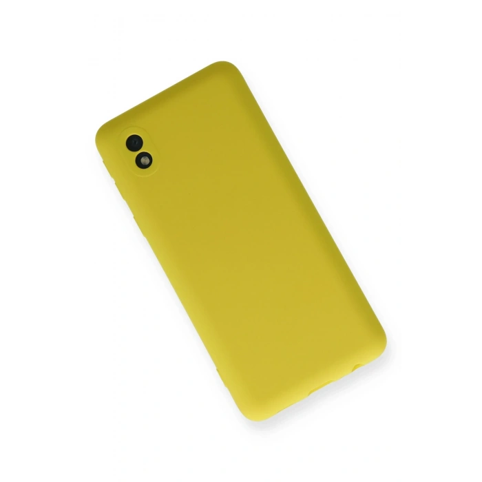 Newface Samsung Galaxy A01 Core Kılıf Nano içi Kadife Silikon - Sarı
