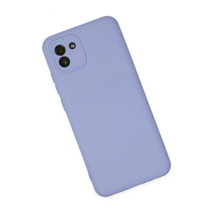Newface Samsung Galaxy A03 Kılıf Nano içi Kadife Silikon - Lila