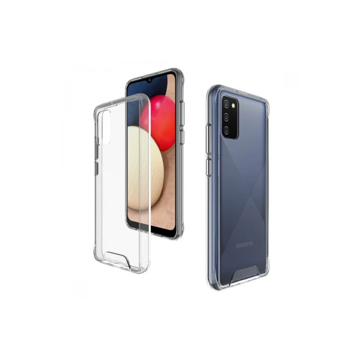 Newface Samsung Galaxy A03S Kılıf Lüx Şeffaf Silikon