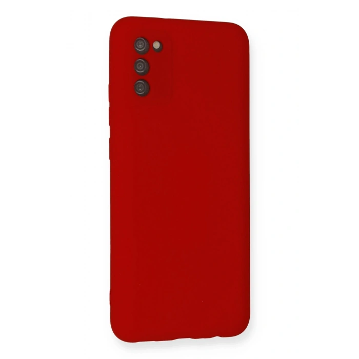 Newface Samsung Galaxy A03S Kılıf Nano içi Kadife Silikon - Kırmızı