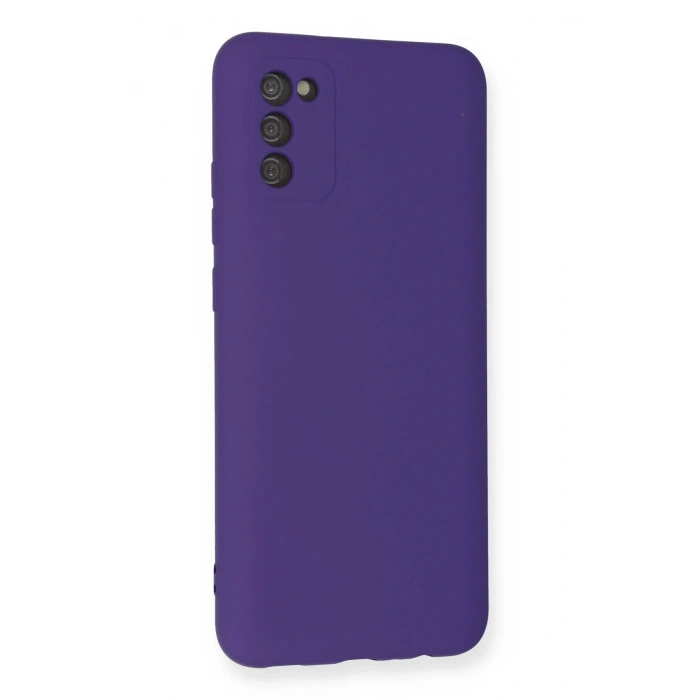 Newface Samsung Galaxy A03S Kılıf Nano içi Kadife Silikon - Mor