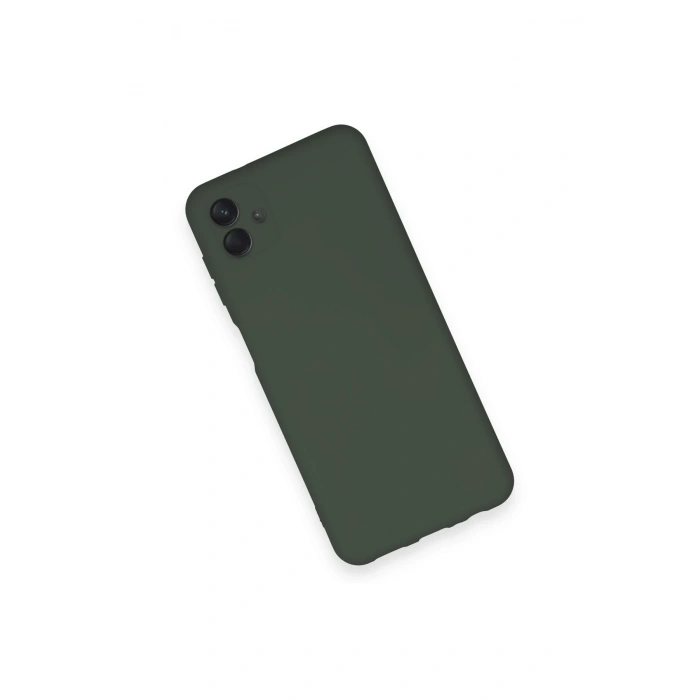 Newface Samsung Galaxy A04 Kılıf Nano içi Kadife Silikon - Koyu Yeşil