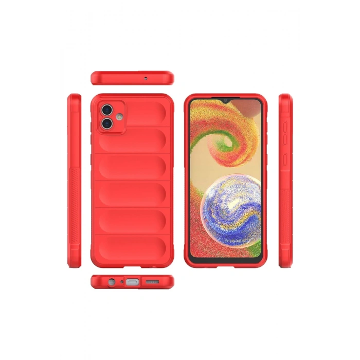 Newface Samsung Galaxy A04 Kılıf Optimum Silikon - Kırmızı