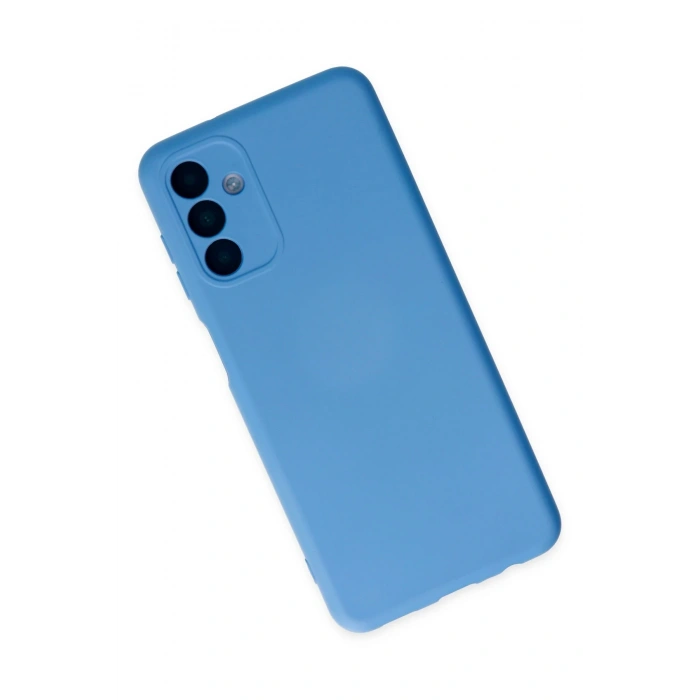 Newface Samsung Galaxy A04S Kılıf Nano içi Kadife Silikon - Mavi