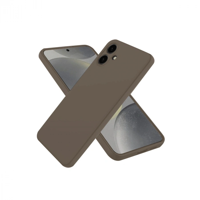 Newface Samsung Galaxy A06 Kılıf First Silikon - Kahverengi
