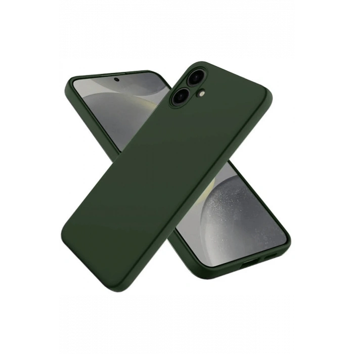 Newface Samsung Galaxy A06 Kılıf First Silikon - Koyu Yeşil