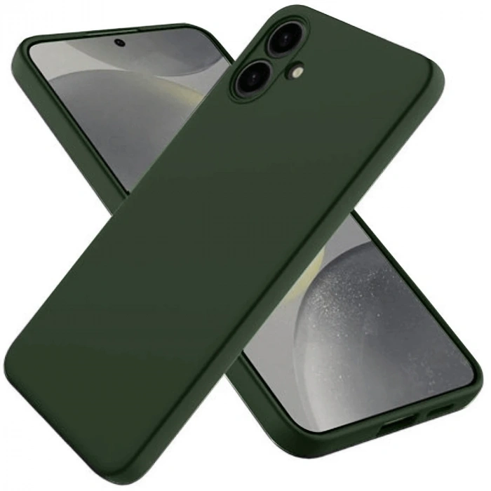 Newface Samsung Galaxy A06 Kılıf First Silikon - Koyu Yeşil