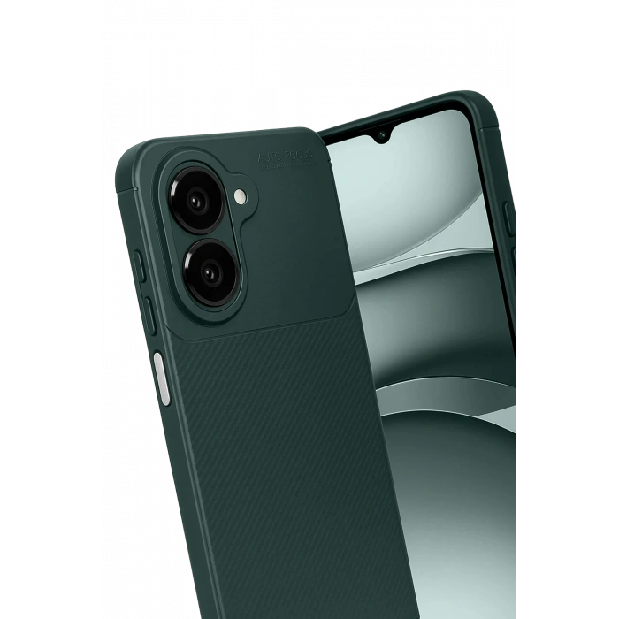 Newface Samsung Galaxy A07 4G Auto Focus Karbon Kapak - Koyu Yeşil