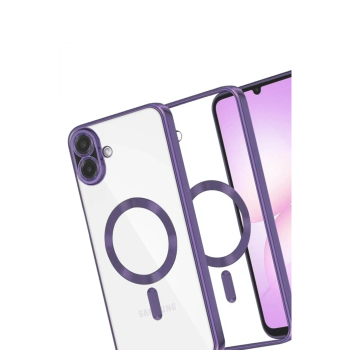 Newface Samsung Galaxy A07 4G Kross Magneticsafe Kapak - Mor