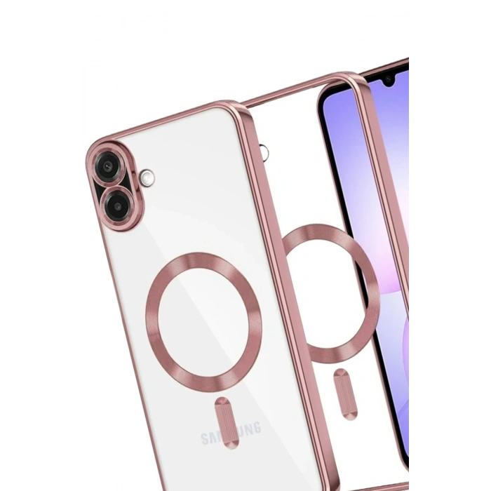 Newface Samsung Galaxy A07 4G Kross Magneticsafe Kapak - Rose