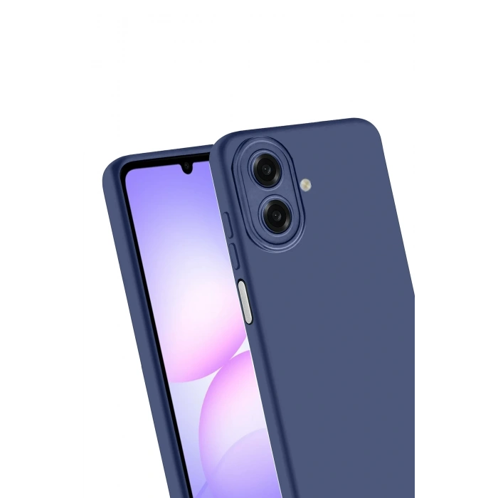 Newface Samsung Galaxy A07 4G Nano içi Kadife Silikon - Lacivert