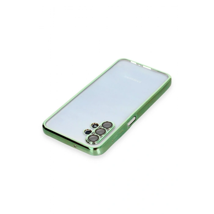 Newface Samsung Galaxy A13 4G Kılıf Razer Lensli Silikon - Yeşil