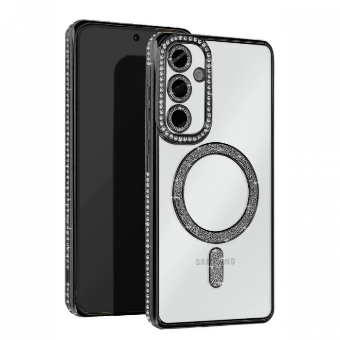 Newface Samsung Galaxy A15 4G Joke Simli Magneticsafe Kılıf - Siyah