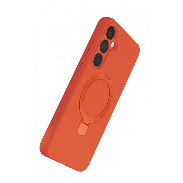 Newface Samsung Galaxy A15 4G Regal Magsafe Standlı Kapak - Turuncu