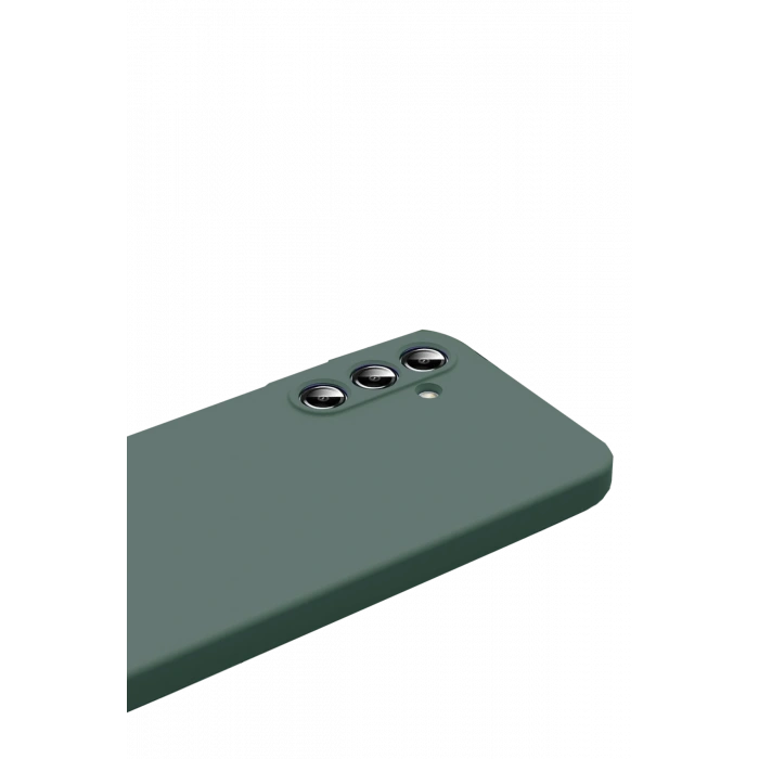 Newface Samsung Galaxy A17 5G Nano içi Kadife Silikon - Koyu Yeşil