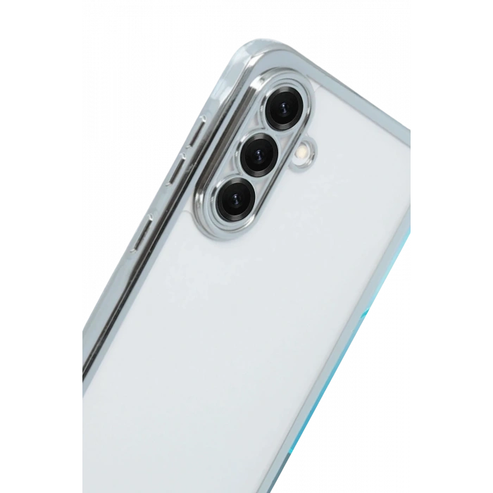 Newface Samsung Galaxy A17 5G Razer Lensli Silikon - Gümüş