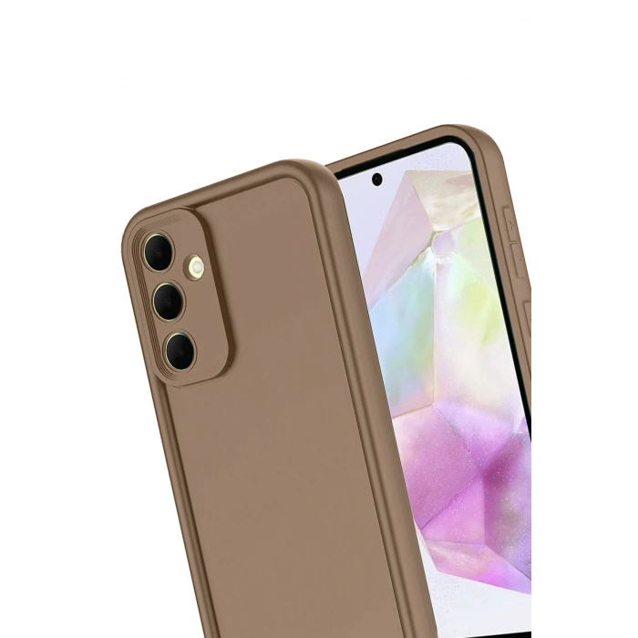 Newface Samsung Galaxy A17 5G Viera Silikon - Kahverengi