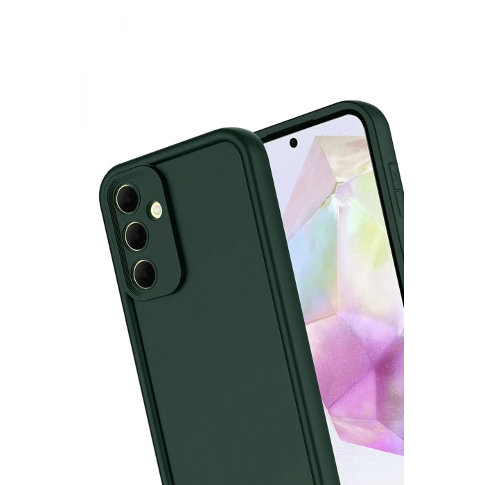 Newface Samsung Galaxy A17 5G Viera Silikon - Koyu Yeşil