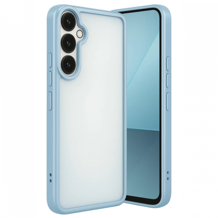 Newface Samsung Galaxy A24 4G Prime Kılıf Razer Lensli Silikon - Açık Mavi