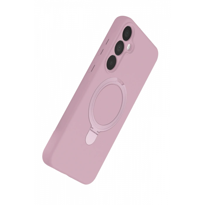 Newface Samsung Galaxy A25 5G Regal Magsafe Standlı Kapak - Açık Pembe