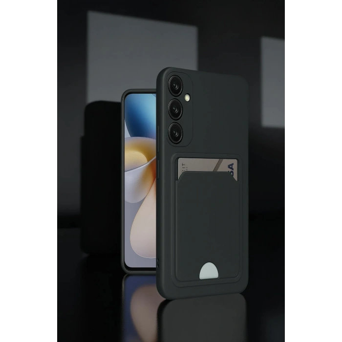 Newface Samsung Galaxy A26 Kılıf Kelvin Kartvizitli Silikon - Lacivert