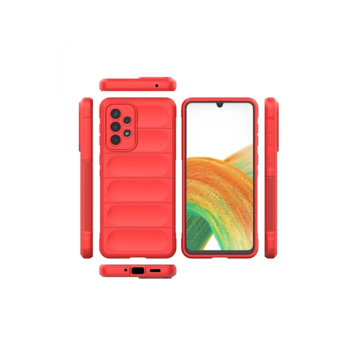 Newface Samsung Galaxy A33 5G Kılıf Optimum Silikon - Kırmızı