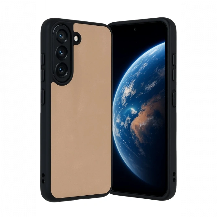 Newface Samsung Galaxy A36 Kılıf Aras Deri Kapak - Pudra