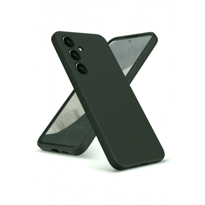 Newface Samsung Galaxy A36 Kılıf Nano içi Kadife Silikon - Koyu Yeşil