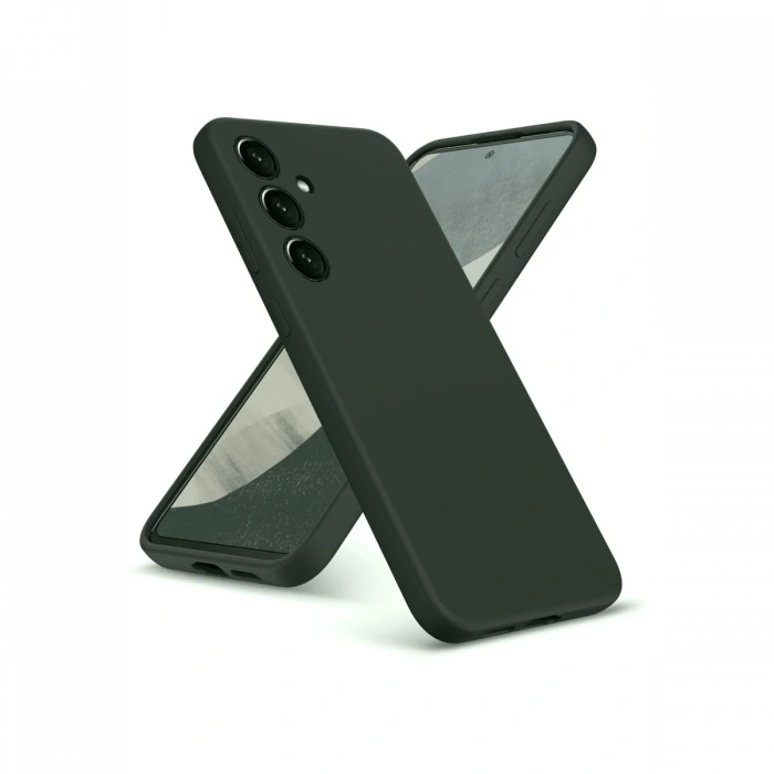 Newface Samsung Galaxy A36 Kılıf Nano içi Kadife Silikon - Koyu Yeşil