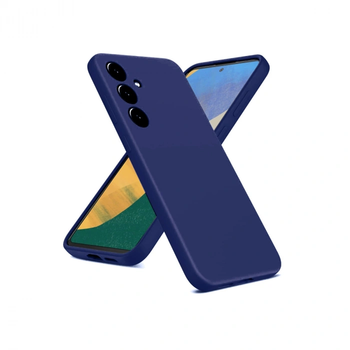 Newface Samsung Galaxy A36 Kılıf Nano içi Kadife Silikon - Lacivert