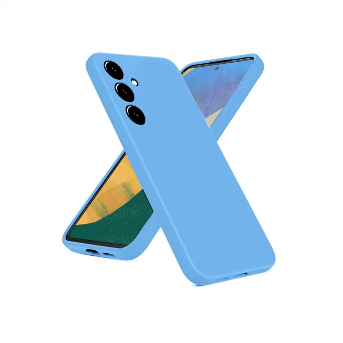 Newface Samsung Galaxy A36 Kılıf Nano içi Kadife Silikon - Mavi